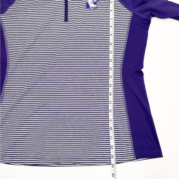 Northwestern Wildcats Cutter & Buck Striped 1/4 Zip Pullover Size Medium - Picture 9 of 11